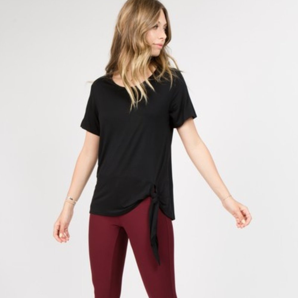 Side Tie Short Sleeve Top